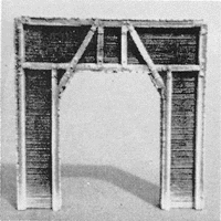 Single Track Tunnel Portal -- Timber - 2-1/2 x 2-3/8"  6.2 x 5.9cm-1