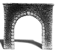 Single Track Tunnel Portal -- Random Stone - 2-5/8 x 2-1/2"  6.5 x 6.2cm-1