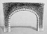 Double Track Tunnel Portal -- Random Stone - 2-3/4 x 3-3/4"  6.9 x 9.4cm-1