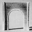 Single Track Tunnel Portal -- Concrete - 2-3/4 x 2-1/2"  6.9 x 6.2cm-1