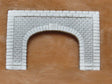 Dressed Limestone Double-Track  Tunnel Portal -- Overall: 10-1/2 x 6-3/4"  Opening: 5-15/16 x 4-7/16"