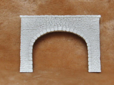 Random-Stone Auto Tunnel Portal -- Overall: 6-5/8 x 4-5/8"  Opening: 4-3/8 x 3-15/16"