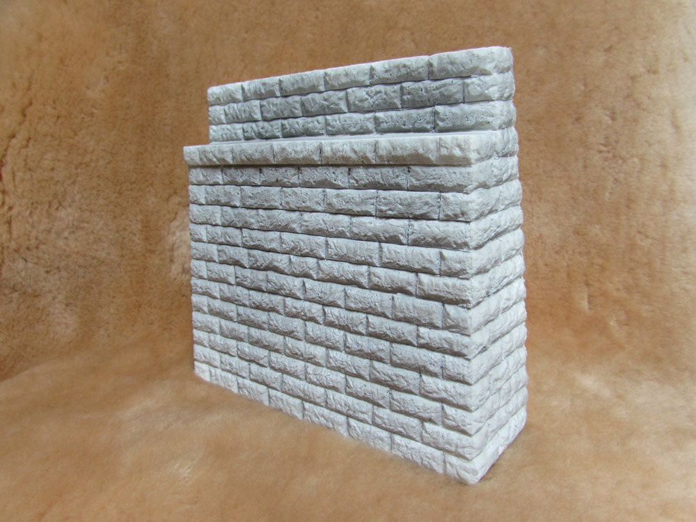 Dressed-Stone Bridge Abutment -- Overall: 6-3/4 x 1-3/4 x 6"  Shelf: 5-3/4 x 3/4 x 4-7/8"