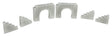Cut-Stone Culvert w/Wings -- 2-1/4 x 1-3/4"  6' Scale Arch pkg(2)