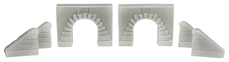 Concrete Culvert w/Wings -- 2-1/4 x 1-3/4"  6' Scale Arch, 1936 Date Plate pkg(2)