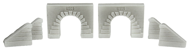Concrete Culvert w/Wings -- 2-1/4 x 1-3/4"  6' Scale Arch, 1936 Date Plate pkg(2)