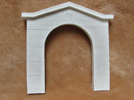 Concrete Tunnel Portal with Peak Roof -- 8-1/4 x 8"  21 x 20.3cm  1912 Date from DRGW Soldier Summit