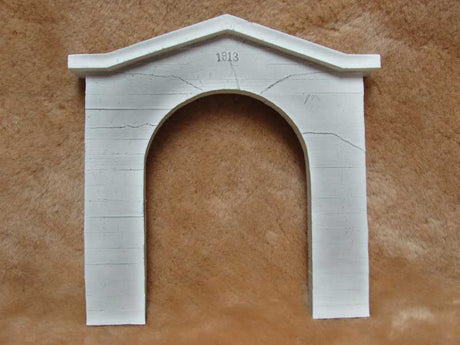 Concrete Tunnel Portal with Peak Roof -- 8-1/4 x 8"  21 x 20.3cm  1913 Date from DRGW Soldier Summit