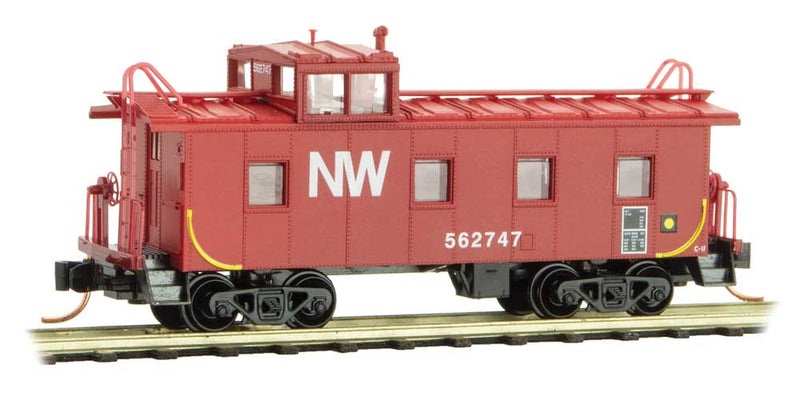 36' Riveted Steel Cupola Caboose - Ready to Run -- Norfolk & Western 562747 (red, NW Logo)