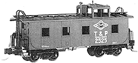 36' Caboose stl sd T&P