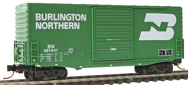 40'Hi-Cube Boxcar w/Sliding Door -- Burlington Northern #281441 (green, white Logo and Lettering)