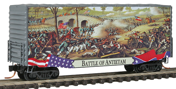40' Hy-Cube Boxcar - Ready to Run -- Civil War Series Car #6 - Battle of Antietam