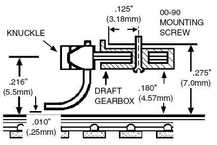 #1023 Magne-Matic(R) Coupler - Assembled -- With Body Mount Draft Gear - 2 Pair-2