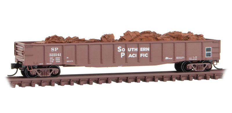 50' 15-Panel Fixed-End Gondola with Coil Load - Ready to Run -- Norfolk Southern 197057 (black, small logo, yellow conspicuity markings)