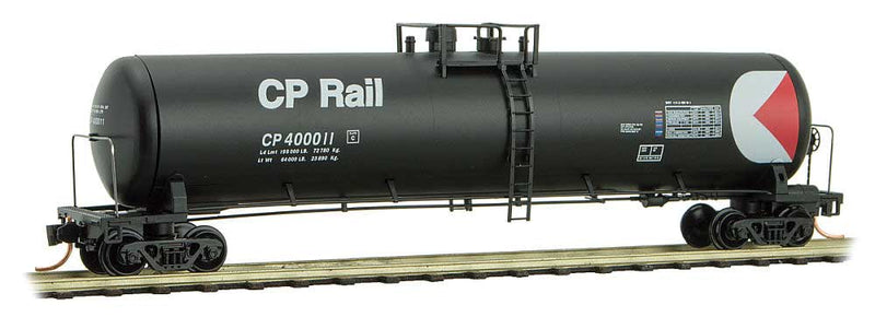 56' General Service Tank Car - Ready to Run -- Canadian Pacific #400011 (black, red, white, Multimark Logo)