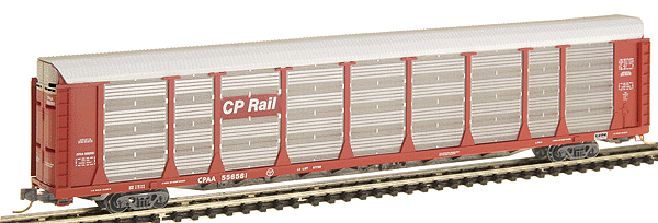 89' Tri-Level Closed Auto Rack -- Canadian Pacific #55656 (CP Action Red; white CP Rail lettering)