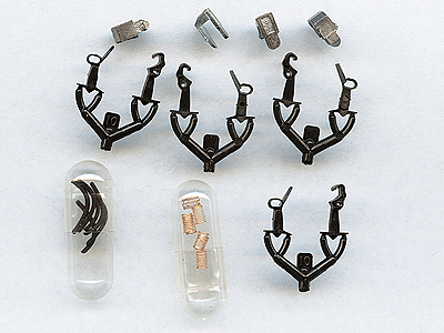 Truck Mount Couplers -- "T" Shank .245"  .62cm (Medium) 2 Pairs