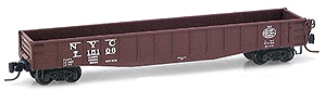 50' Gondola Fishbelly Sides and Drop Ends Magne-Matic Coupler -- New York Central #715106 Boxcar Red w/white lettering & NYC System herald