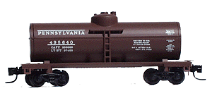35' Tank Car w/Magne-Matic Couplers -- PRR #498640 (Boxcar Red,white lettering)