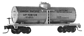 39' Tank Car w/Marklin Compatible Couplers -- Union Pacific #908726 (Green w/Black Lettering)
