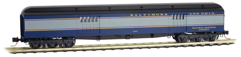 Pullman-Standard 70' Heavyweight Baggage -- Baltimore & Ohio (blue, gray)