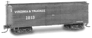 30' Single Door Boxcar -- Virginia & Truckee #1013 (Oxide Red body)