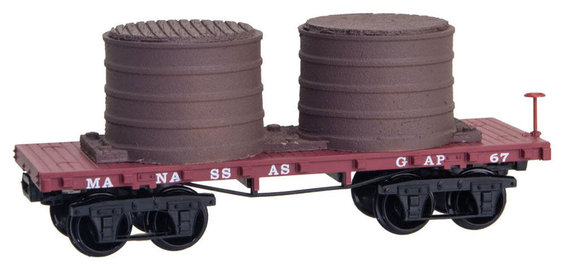 Civil War Era Twin Barrel Wood Tank Car - Ready to Run -- Manassas Gap (Boxcar Red)