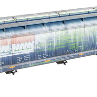 ACF 47' 3-Bay Center-Flow Covered Hopper - Kit - Grit N Grime -- Montana Rail Link #50024 (Weathered, Ex-BN, blue, green, white)