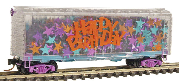 40' Standard Boxcar Plug Door -- Happy Birthday Car 2007