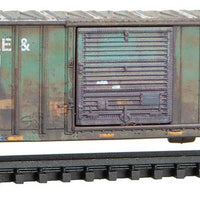 50' Rib-Side Single-Door Boxcar No Roofwalk - Ready to Run -- Sabine River & Northern SRN #7174 (Ex-G&N, Weathered, green, Per Diem 3)