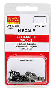 Bettendorf Trucks -- With Couplers, Extended Bolster  1 Pair