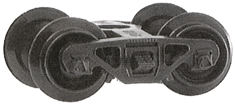 Caboose Trucks - 1 Pair -- Bettendorf Swing-Motion Type