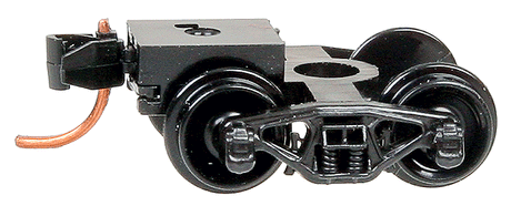 #1000 Bettendorf Trucks -- With Short Extension Couplers (Black) 10 Pair