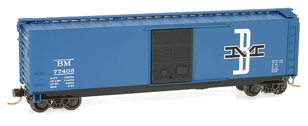 50' Standard Boxcar Single Youngstown Door -- Boston & Maine #77405 (B&M Blue w/Dark Sill and Door)