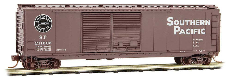 50' Double-Door Boxcar - Ready to Run -- Southern Pacific 211303 (Boxcar Red, black, Lines Logo)
