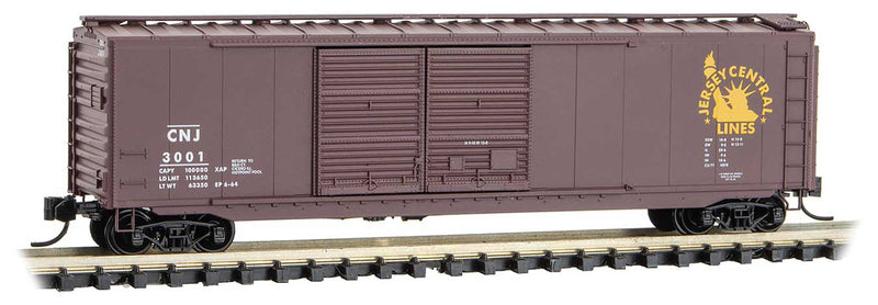 50' Double-Door Boxcar - Ready to Run -- Central Railroad of New Jersey 3001 (Boxcar Red, yellow Liberty Logo)
