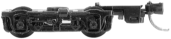 Four-Wheel Passenger Car Trucks -- Standard, Adjustable Couplers (silver) 1 Pair