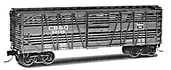 40' Despatch Stock Car -- CB&Q #52145 red with white lettering