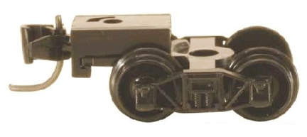 Arch Bar Trucks -- With Short Extended Couplers (Black)  10 Pairs