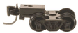 Andrews Trucks -- With Short Extended Couplers (Black)  10 Pairs