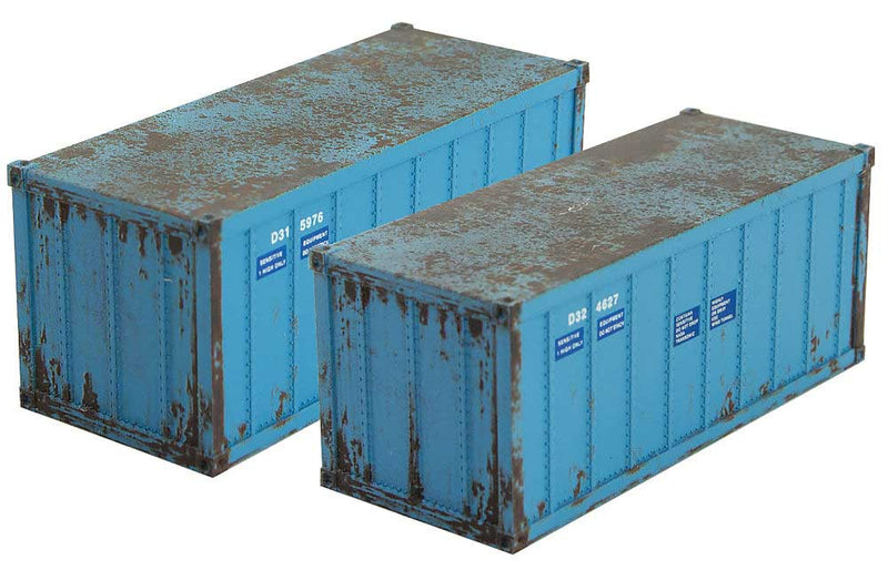 20' Rib-Side Cargo Container 2-Pack - Ready to Run -- NASA (blue, NASA Series)