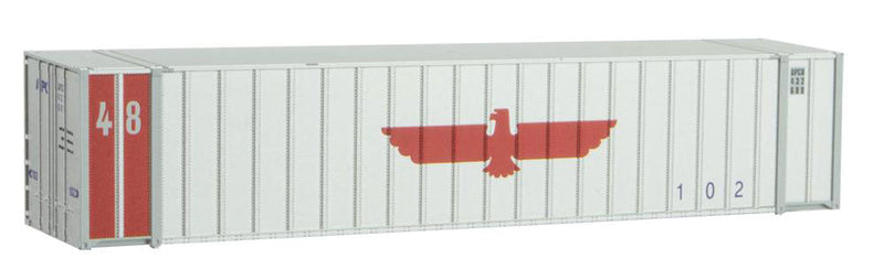 48' Rib-Side Container - Assembled -- APC (white, red, Eagle Logo)