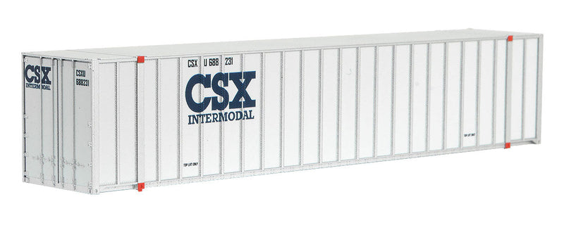48' Rib-Side Container - Assembled -- CSX Intermodal #688231 (white, blue)