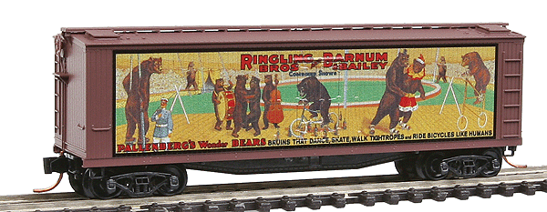 Ringling Bros. and Barnum & Bailey(TM) Series Wood Sheathed Boxcar Assembled -- Billboard Car #5 (Ringling Bros. and Barnum & Bailey Poster)