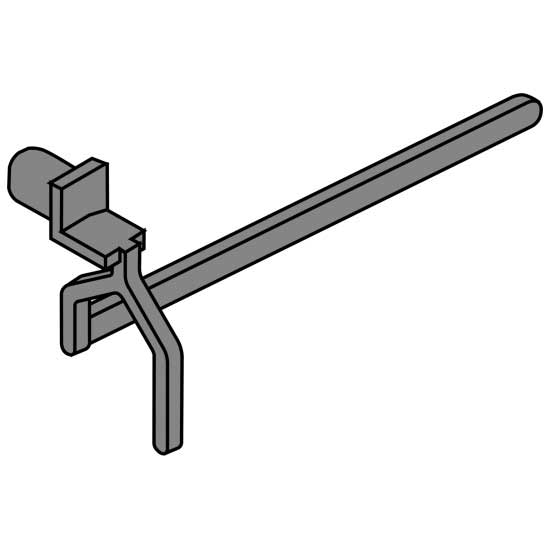 Type B Modern Coupler Cut Levers for 1960s-Present-Era Cars -- Fits 489-134xx Series 10 Pairs (gray)