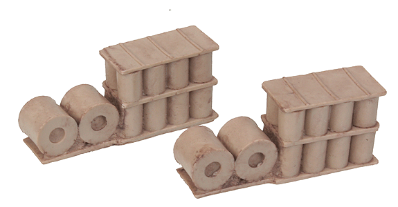 Freight Car Load - Kit (Resin) -- Paper Rolls (Unpainted) pkg(2)