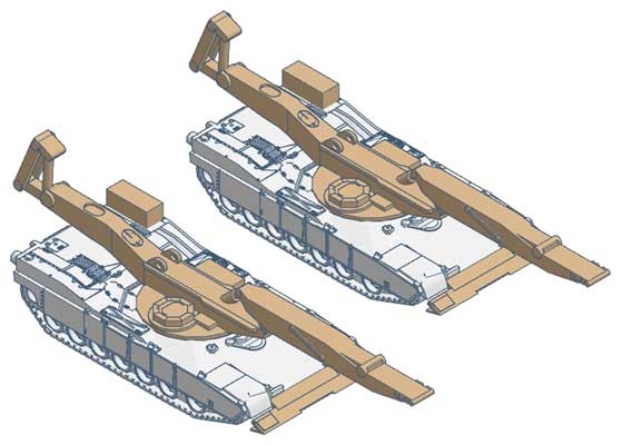 M1 Abrams Tank Variation 2-Pack - Kit -- M104 Wolverine Bridge Layer