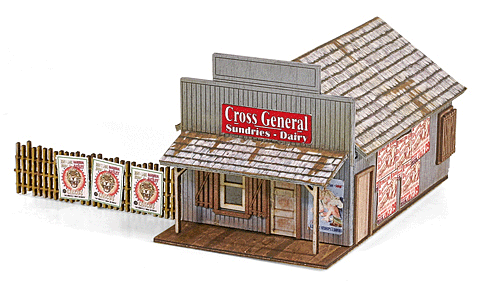 Ringling Bros. and Barnum & Bailey(TM) Series Structure - Kit (Laser-Cut Wood) -- General Store 3 x 2-1/2"  7.6 x 6.3cm