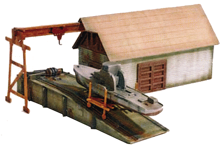 Boat Repair Shop - Kit (Laser-Cut Wood) -- With Boat