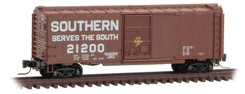 40' Single-Door Boxcar - Ready to Run -- Southern Railway #21200 (Boxcar Red, white, Serves the South Slogan)
